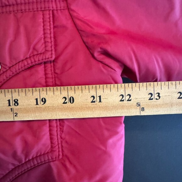 Vintage 70s Red Goose Down Puffer Jacket, Snap & Zip Closure, Trucker-Style Cut - Picture 9 of 11